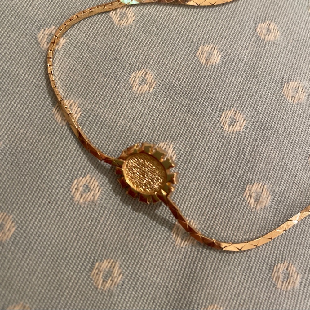 Christian Dior Gold Pearl Diamond Charm Necklace - Picture 9 of 10